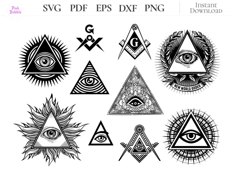 Masonic Symbol files for print and cut.