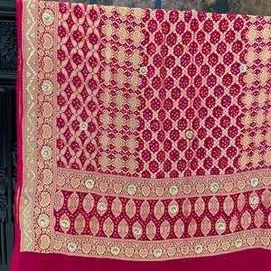 Sequin Marodi dupatta, Pure Banarasi dupatta,dupatta,Georgette saree,Bandhani Dupatta,bandhej dupatta,pink dupatta,tie dye dupatta