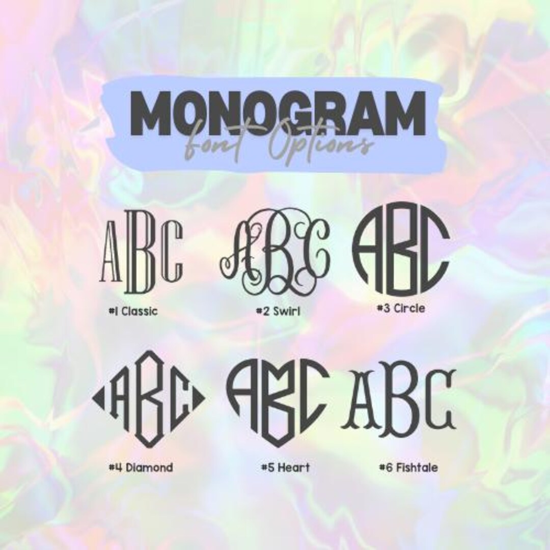 Custom Monogram Vinyl Decal - Etsy