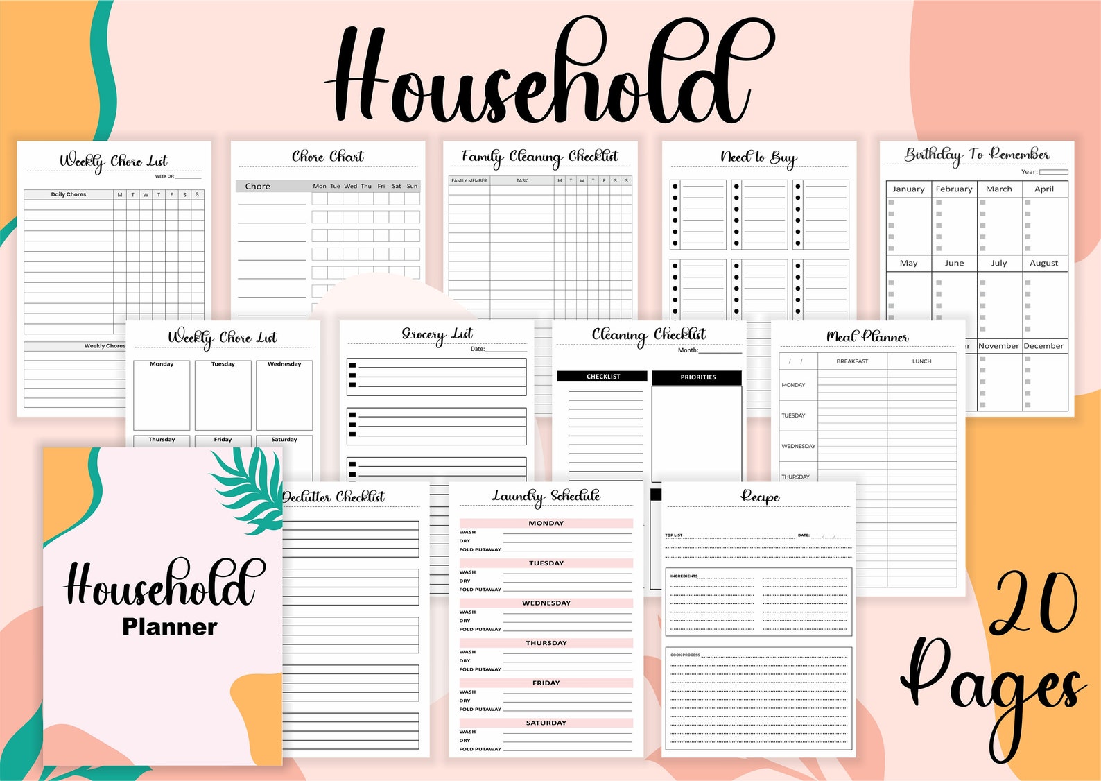 Adhd Planner Adult, Adhd Planner Adult Printable, Adhd Life Planner ...