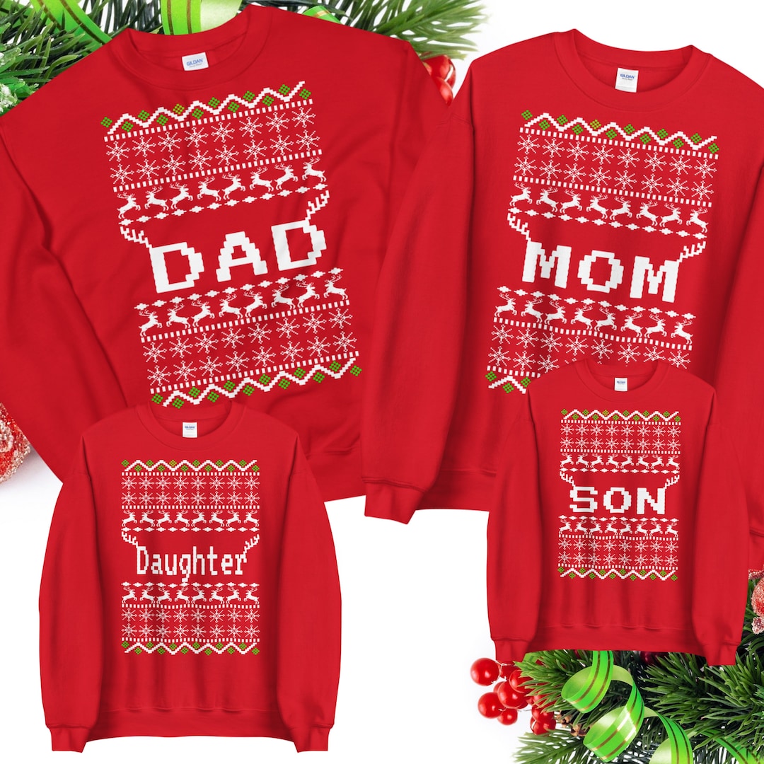 Ganze Familie Familienpullover Weihnachten Personalisiertes