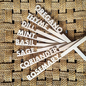 Custom Garden Stakes, Large Herb Markers, Vegetable & Flower Sticks