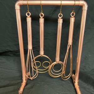 Handcrafted Pure Copper Flat Roux Whisk 