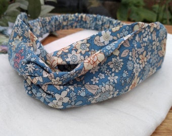 Liberty Print Twist Knot Headband/ Liberty Cotton Headband/ Twist Knot Cotton/ Casual Headband/Soft  Stretchy headband/ Beach headband