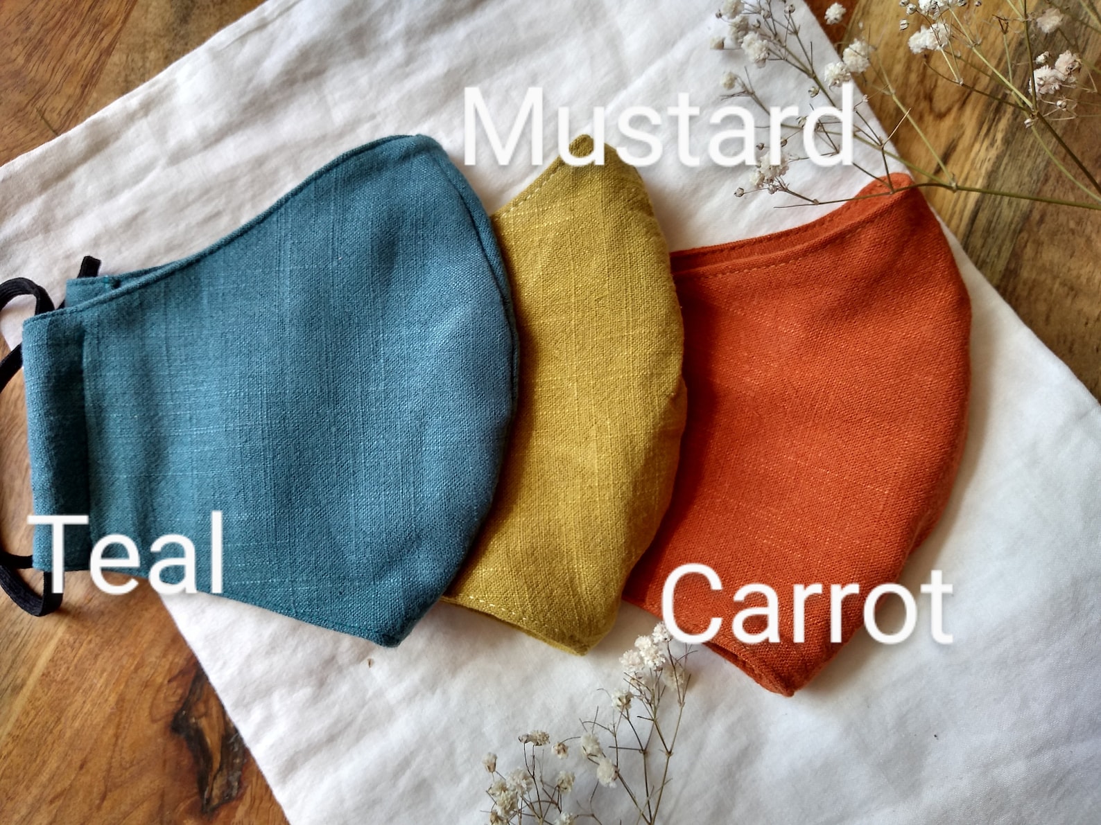 Deluxe Linen Bamboo Adult Face Mask/ Extra Soft 3 Layers Linen Etsy