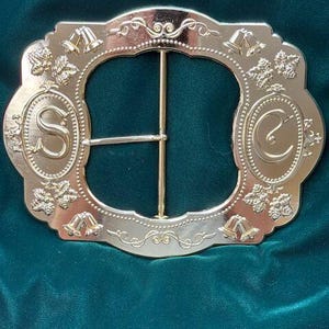 Santa Buckle, SC Buckle, Christmas Buckle, Santa Accessories, Santa, 4&quot; Belt Buckle
