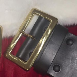 Narrow Gold Buckle, 4&quot; Belt Buckle, Santa Buckle, Santa Accessories, Santa