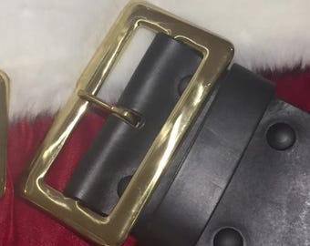Schmale Goldschnalle, 4"Gürtelschnalle, Nikolausschnalle, Nikolauszubehör, Santa
