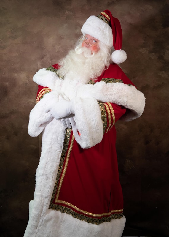 Disfraz De Papá Noel Para Hombre - Incluye Chaqueta, Pantalones, Barba, Sombrero Y Cinturón, Talla única