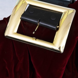 Gold Belt Buckle, Santa Buckle, Gold Santa Buckle, 4&quot; Buckle, Santa Accessories, Santa
