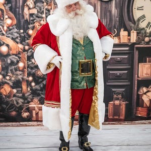 Kerstmangewaad, kerstmanpak, kerstkostuum, kerstmankostuum, aangepast kostuum, kerstmis, kerstman