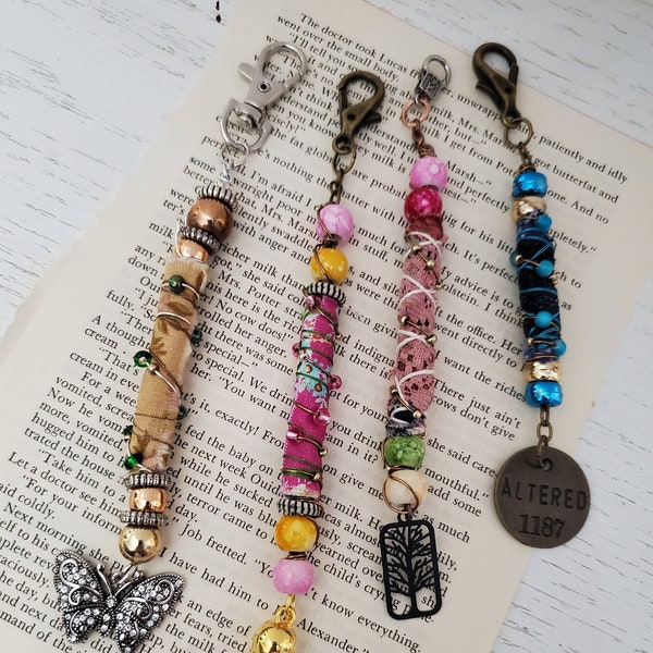 Fabric beaded tassels
