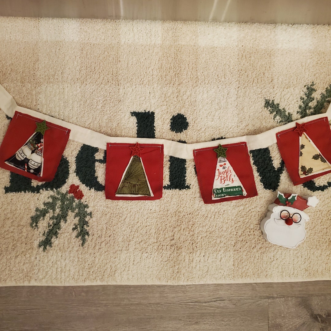 Christmas Fabric Banner, - Etsy