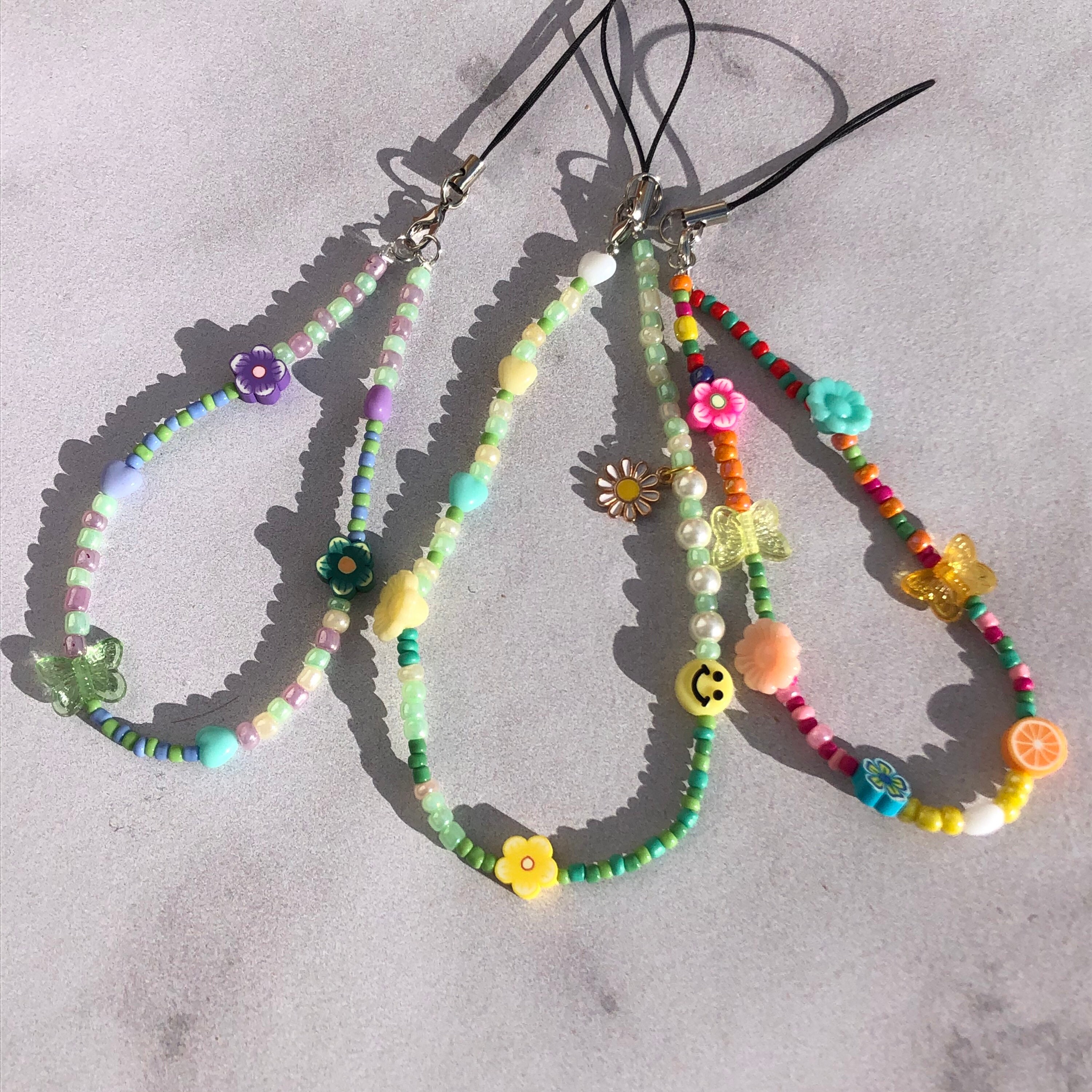 BEADED PHONE CHARMS Etsy