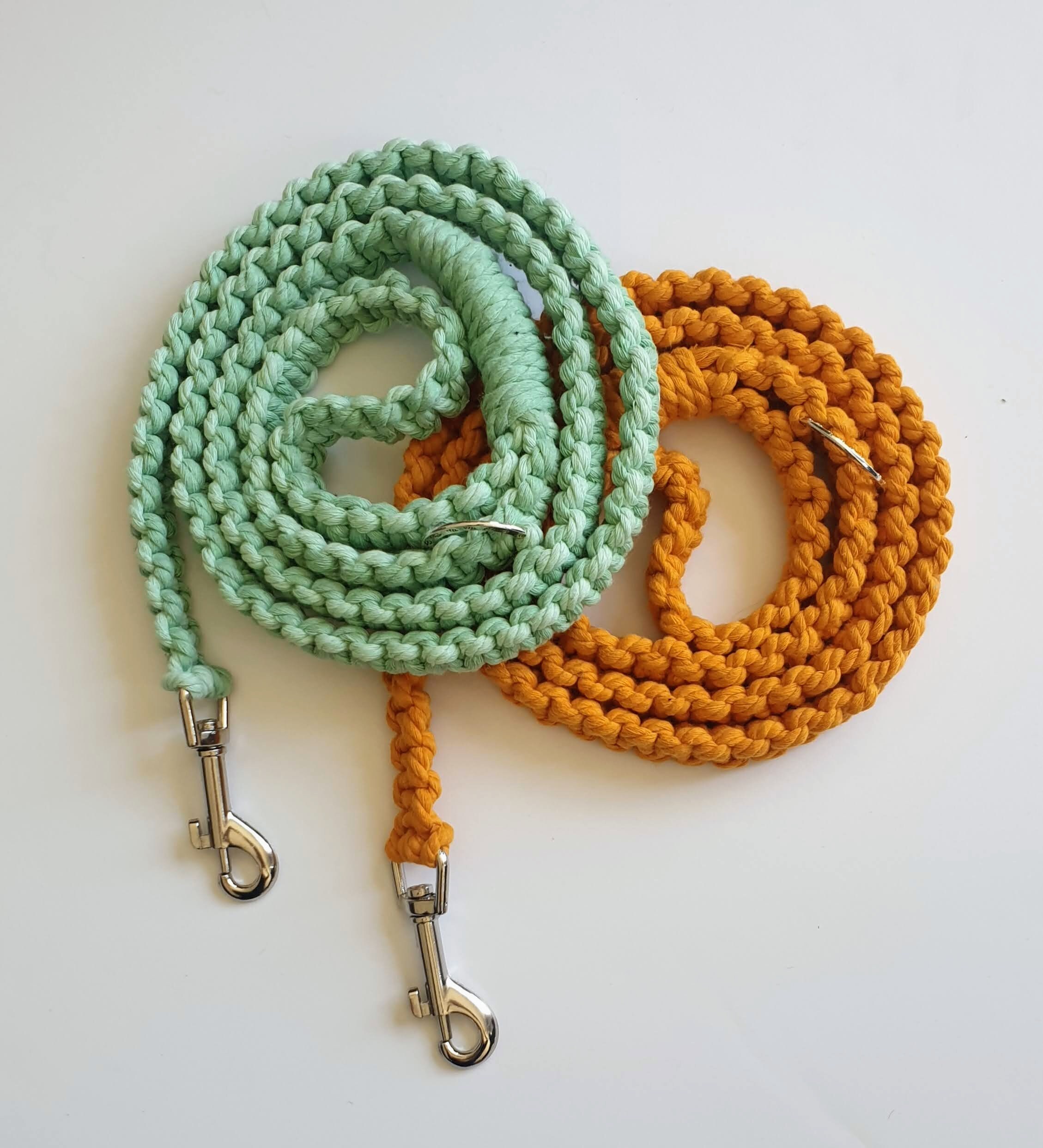 Macrame dog leash Dog gift Small dog leash Medium dog Etsy