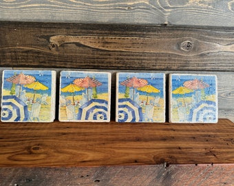 Coaster Set Beach Umbrellas