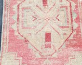 1.6 3.3 ft Runner rug Blue vool rug Oushak vintage rug Kitchen decor rug Blue Turkish rug Anatolian rug Handwoven konya garpet Oriental rug