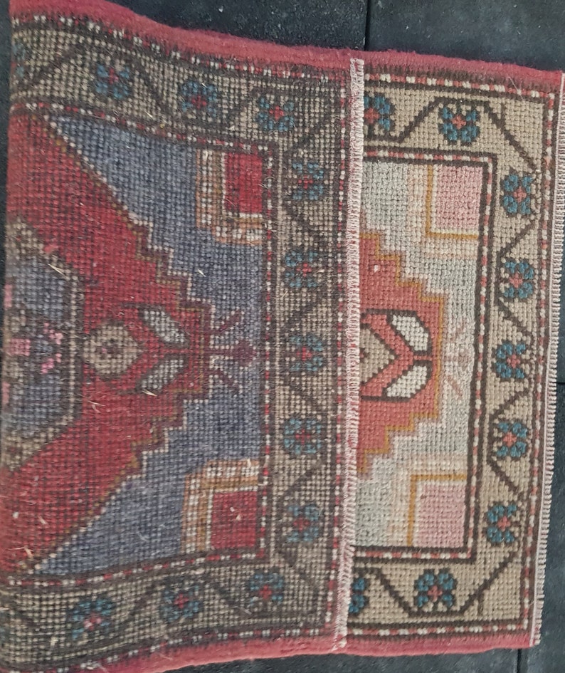 1.8\u00d72.9 ft Vintage oushak rugOushak vintage rug Kitchen decor rug Blue Turkish rug Anatolian rug Handwoven rug Hand made rug Oriental rug