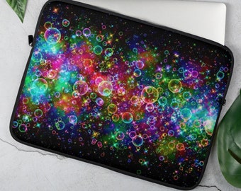 Rainbow Galaxy Photo Laptop Sleeve: Gepolsterte Neopren MacBook Tasche
