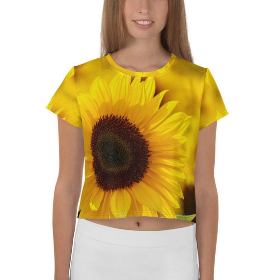 Sunflower Cropped Shirt Sunflower Lover 