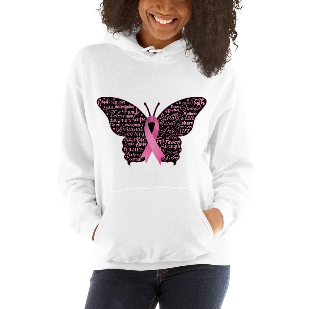 Brustkrebs Hoodie, Schmetterling Sweatshirt, Pink Ribbon Pullover ...