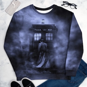 Police Call Box SWEATSHIRT, DOCTOR WHO Printed Pullover, Tardis Soft & Warm Pullover, Whovian Sweater, Time Lord Sweatshirt Unisex, Shirt