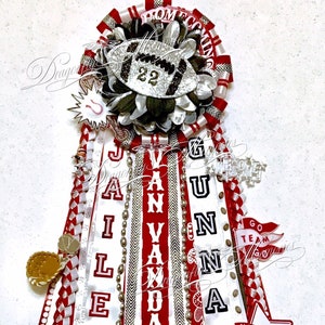 Single Football & Baseball Homecoming Garter, Two Activity High School Homecoming Corsage Senior Junior Sophomore Freshman