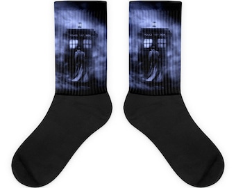 DOCTOR WHO SOCKS for Men and Women, Timelord Casual Socks, Comfy Crew Socks, Custom Design Socks, Stocking Stuffer, Cool Graduation Gift