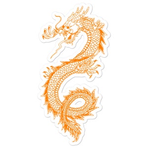 ADESIVO DE DRAGÃO CHINÊS, Adesivos sem bolhas para amantes de dragões, Adesivo estético de folclore chinês para agenda, fichário, caderno, superfície de laptop