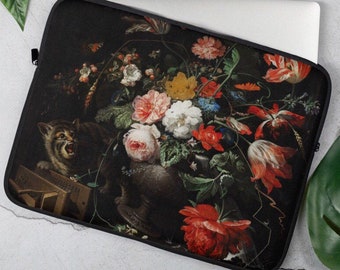 The Overturned Bouquet Laptop Sleeve 13 15, Floral Flower Fabric Surface Sleeve, MacBook Case, iPad Pro Padded Neoprene Laptop Sleeve Cover