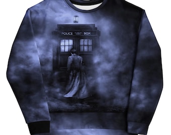 Police Call Box SWEATSHIRT, DOCTOR WHO Printed Pullover, Tardis Soft & Warm Pullover, Whovian Sweater, Time Lord Sweatshirt Unisex, Shirt