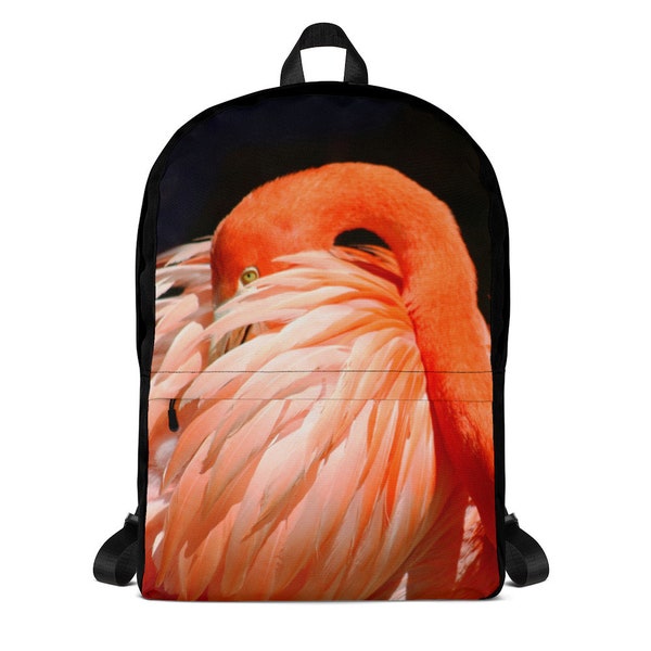 PINK FLAMINGO BAG, Backpack School Bag, Laptop Book Backpack, Sports Activities Everyday Backpack for Athletics Dance Gym, Teachers Homework
