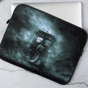Police Box Neoprene Laptop Sleeve, Police Call Box Protective Case for your Laptop Computer, Tablet, or any flat electronic device.