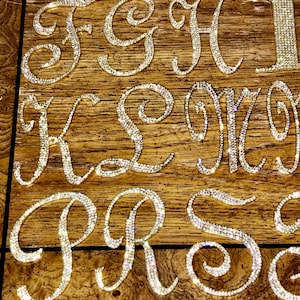 Large SILVER & GOLD Rhinestone LETTERS, Rhinestone Embellishment ...