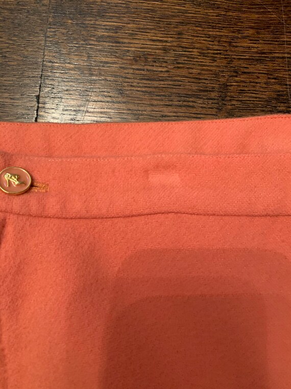 Salvatore Ferragamo Vintage Wool Skirt, Peach, Ca… - image 4