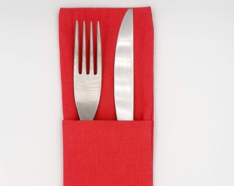 Silverware Holders (Set of 4), Cutlery Holder, Cutlery Pocket, Cutlery Pouch, Solid Pattern