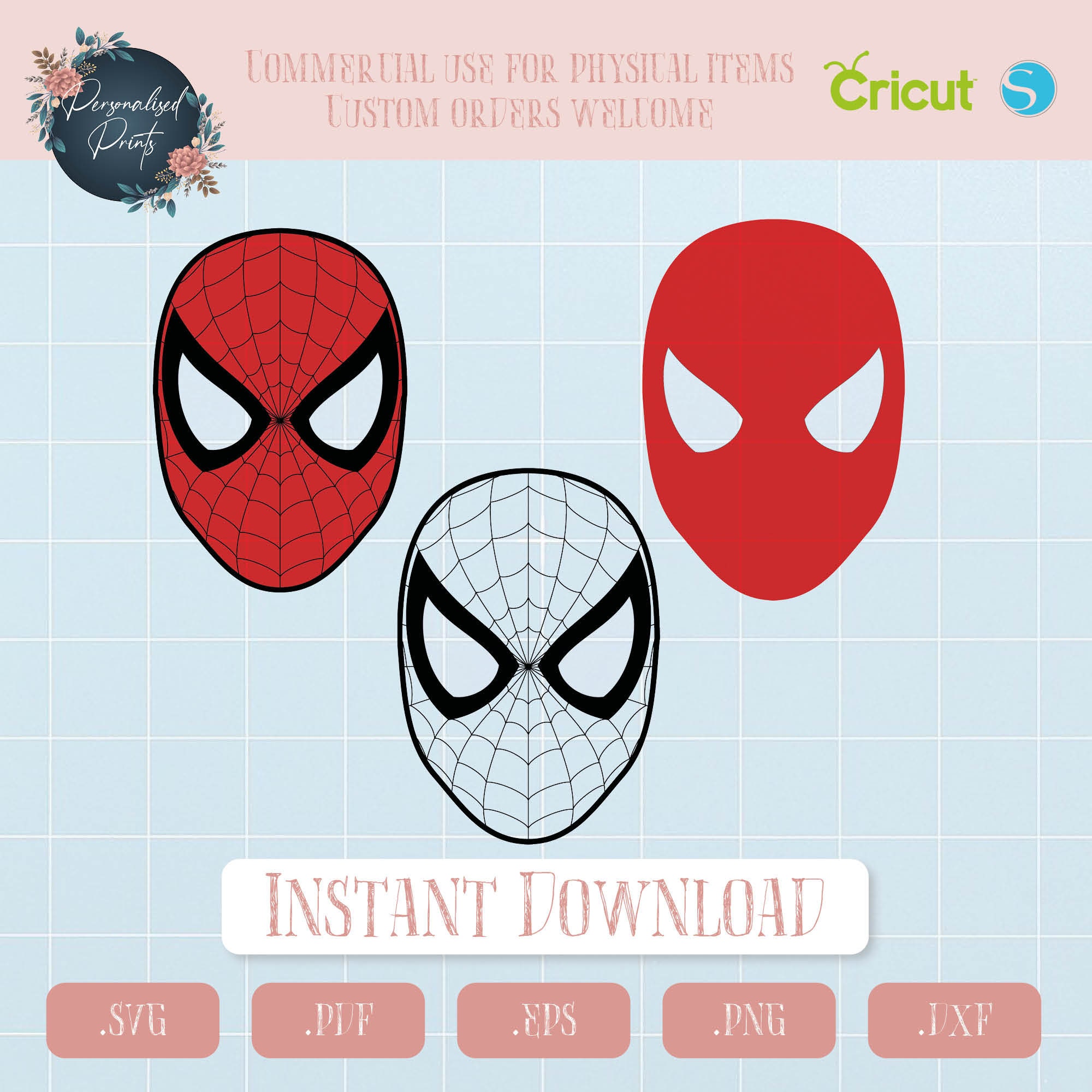 Layered Spiderman With Mask SVG, Digital Download for Circuit and