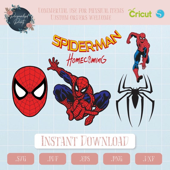 Layered Spiderman With Mask SVG, Digital Download for Circuit and  Silhouette, PDF, EPS, .png, .dfx, Perfect for Clothing, Water Bottles. 