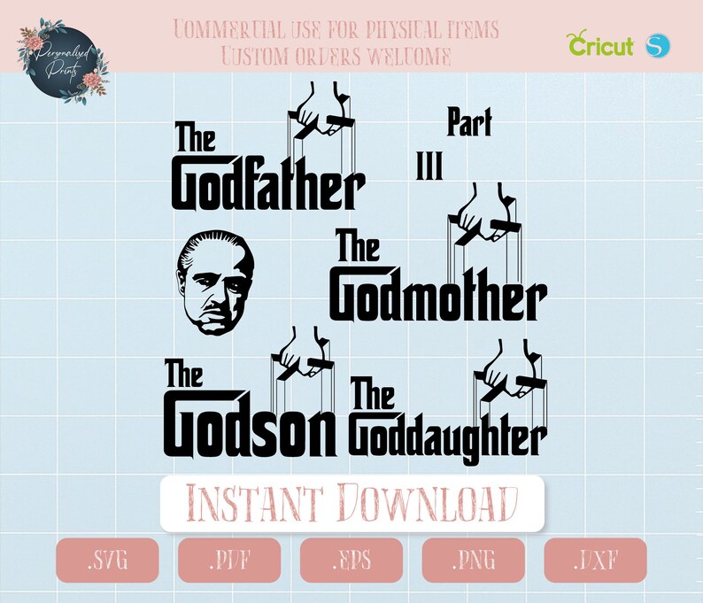 Download Pdf Godson The Godfather Svg Cut File For Cricut Design Space Or Silhouette Studio Includes Godmother Eps Brando And Parts Goddaughter Clip Art Art Collectibles Kudipost Com