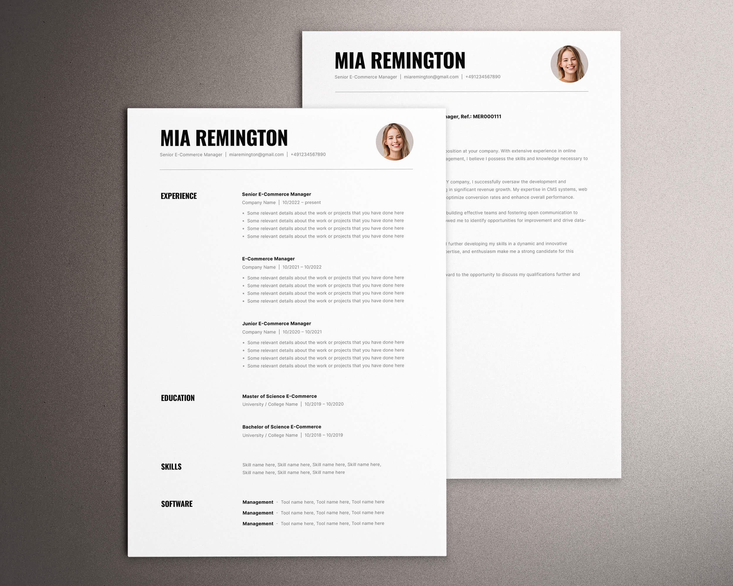 Resume Template Google Docs, Professional Resume Template for Google ...