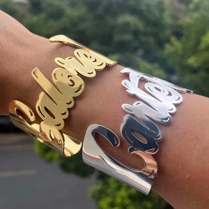 Custom Name Bracelet, Personalized Name Bangle, Gifts for Women, or Kids, Christmas Gift, Gift for Mom