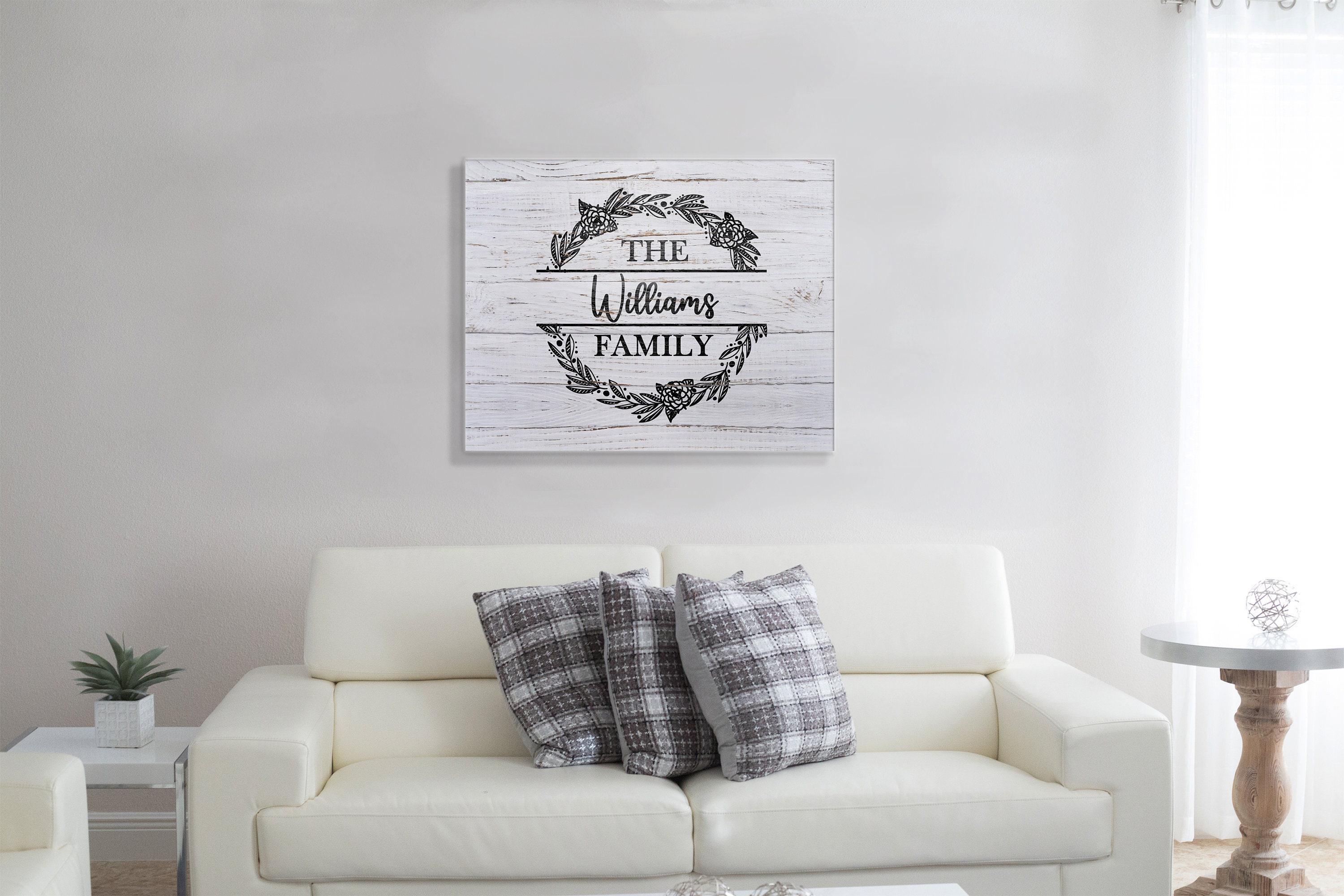 Personalized Family Name canvasCustom wall art Housewarming Etsy