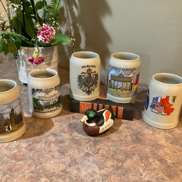 Kreuzberg Monestary Beer Stein, Berlin Wall Germany Commemorative Mug, Old Germany Mug, CheckPoint Charlie Mug, DEUTSCHLAND STAFFEL STONEWAR