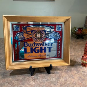 Vintage Budweiser Mirror - Etsy
