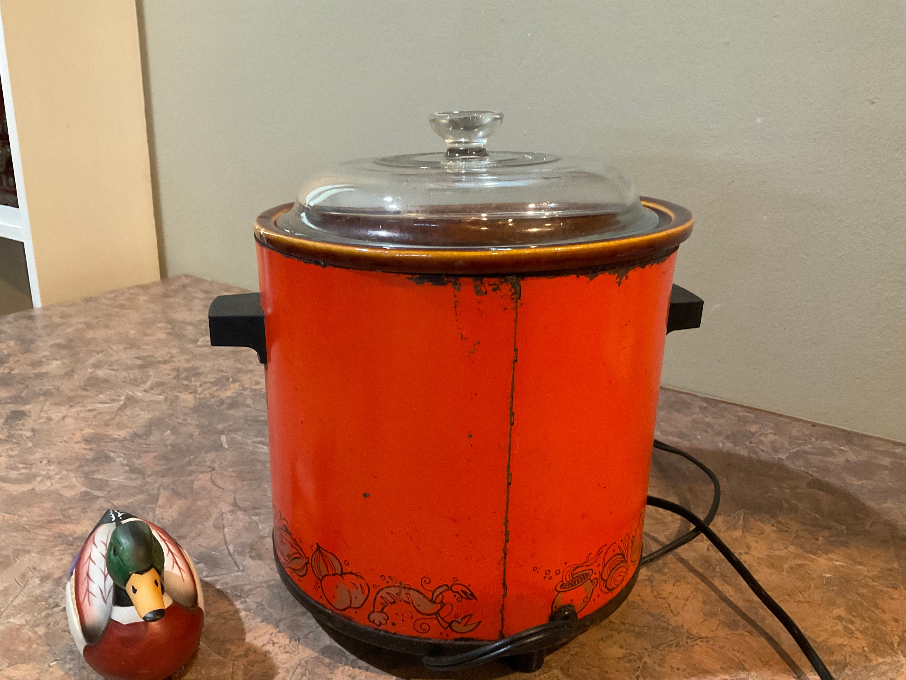 Rival Crock Pot Slow Cooker Stoneware Model 3100/2 Orange Etsy