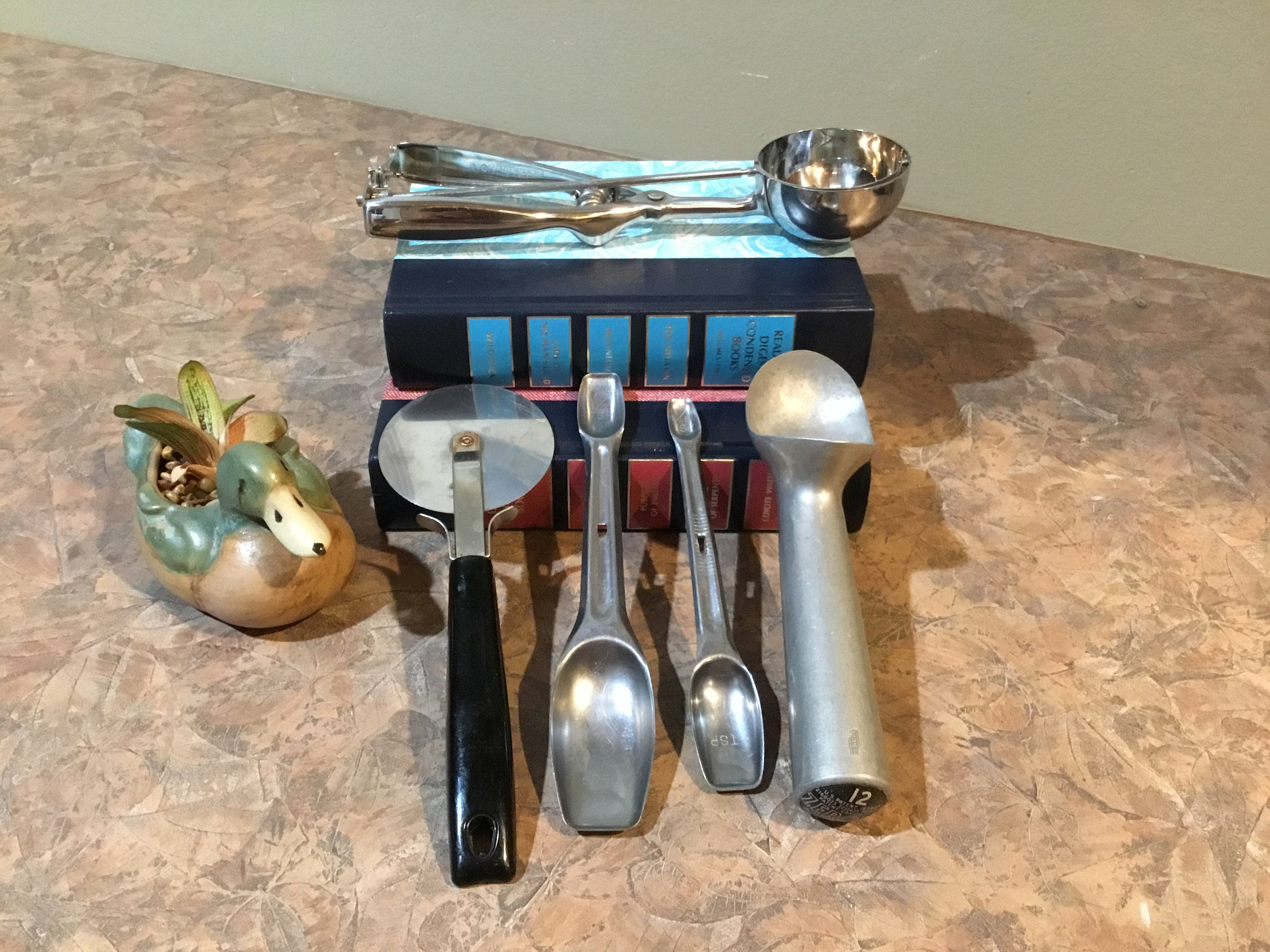 Vintage Set of 3 Ekco Rectangular Stainless Measuring Spoons Holland