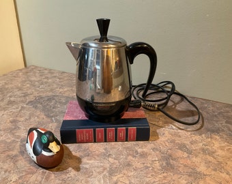 Percolateur Farberware Superfast, 2 à 4 tasses en acier inoxydable, États-Unis, vintage