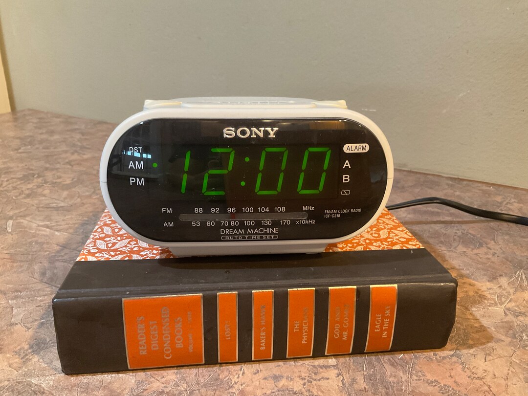 SONY Dream MACHINE Auto Time Set Dual Alarm Clock Radio Etsy