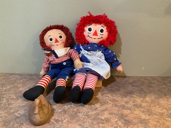 Raggedy Ann Doll Original 1996 Hasbro Fabric Button Eyes Painted