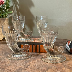 Cornucopia Drinking Glasses Set of 4, Vintage,